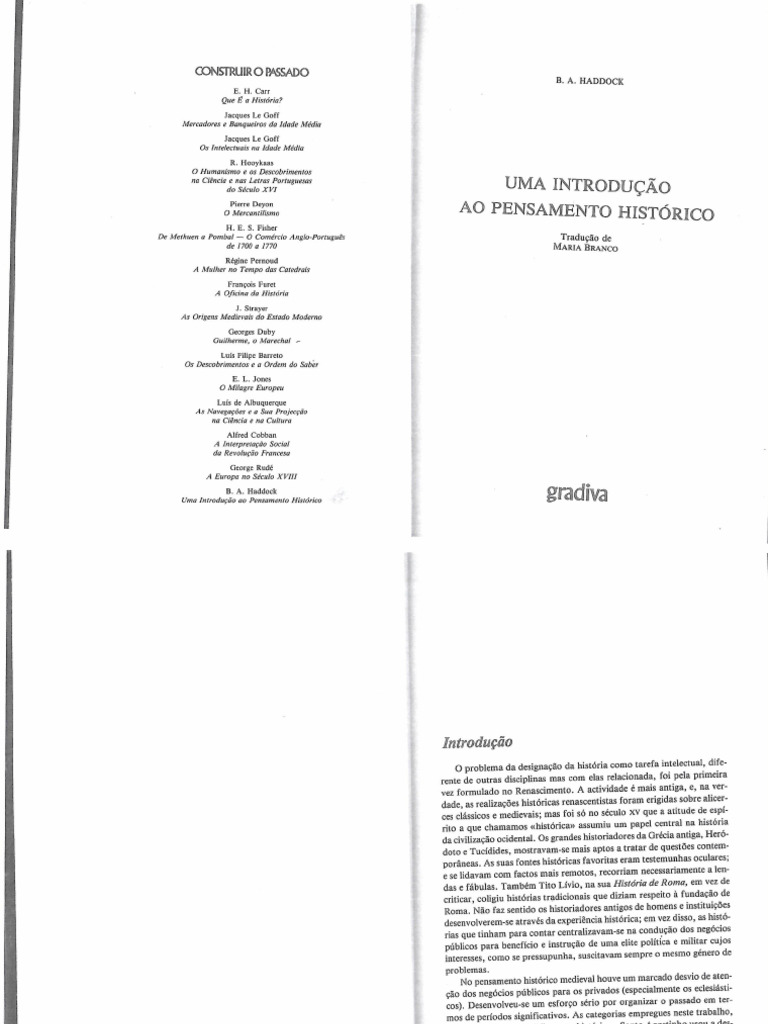 Texto 4 haddock b a hist ria e pol tica in int ao pensamento hist r