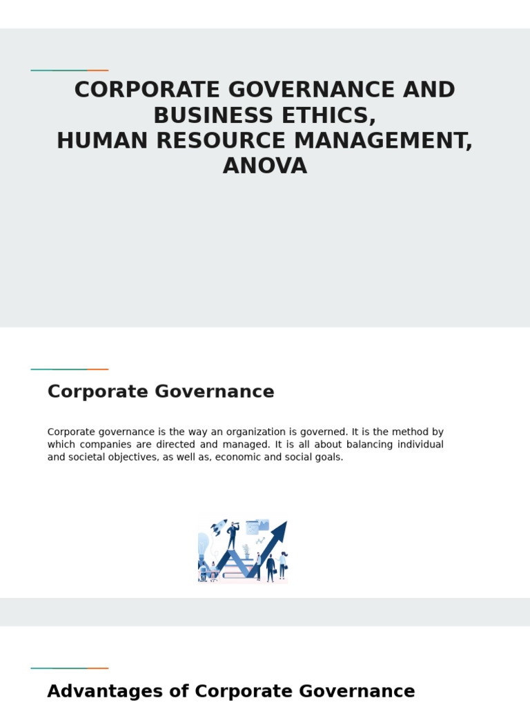 Anova Corporate Governance and Business Ethics Human Resource ...