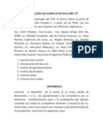 ACTA DE JUNTA DE CURSO DE OCTAVO AÑO LADYS ROMERO