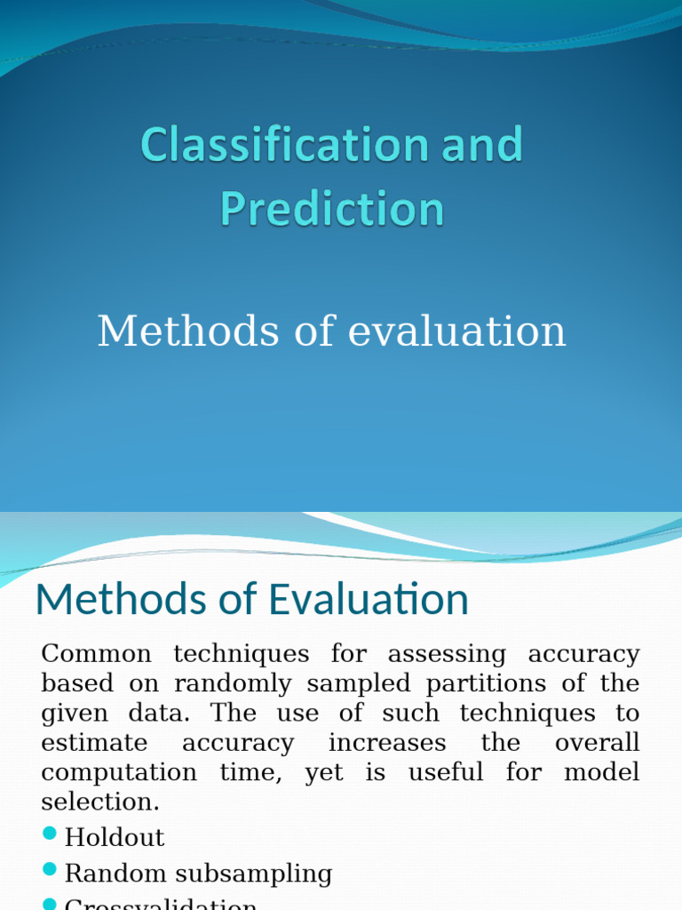 Methods of Evaluation | PDF