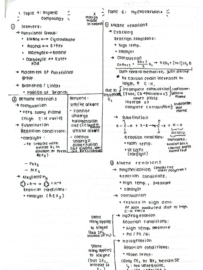 Organic Chemistry Sem 1 Notes | PDF