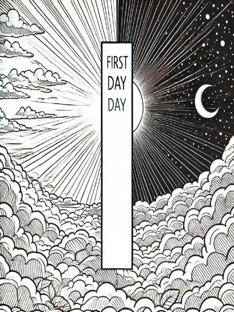 Creation Day 1 Coloring Page | PDF