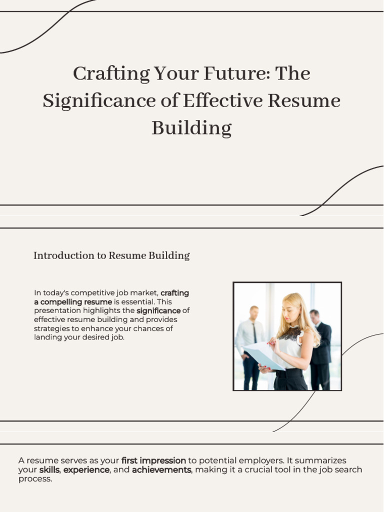 Slidesgo Crafting Your Future The Significance of Effective Resume ...