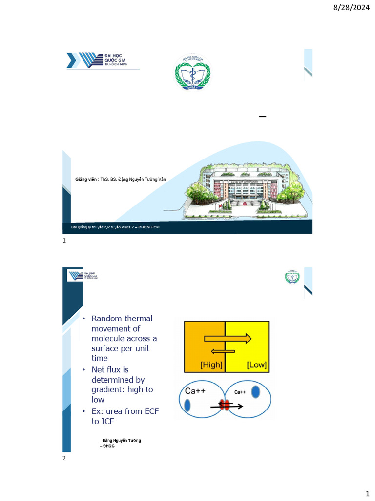 Cellular Physiology 2 - Transportation Through Membrane Part 2 | PDF