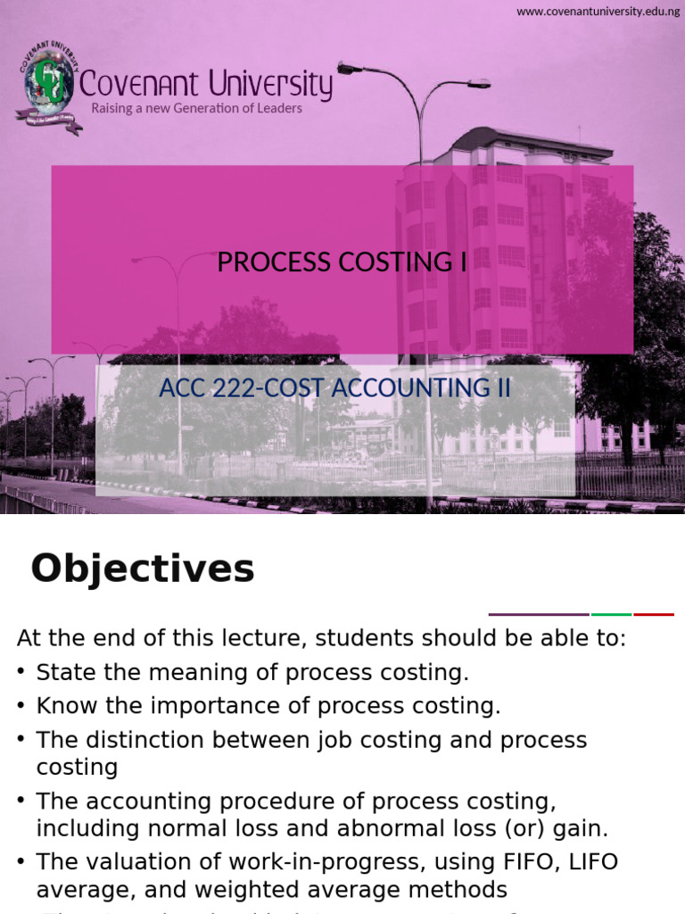 Acc 222 Costing Process Costing Pdf