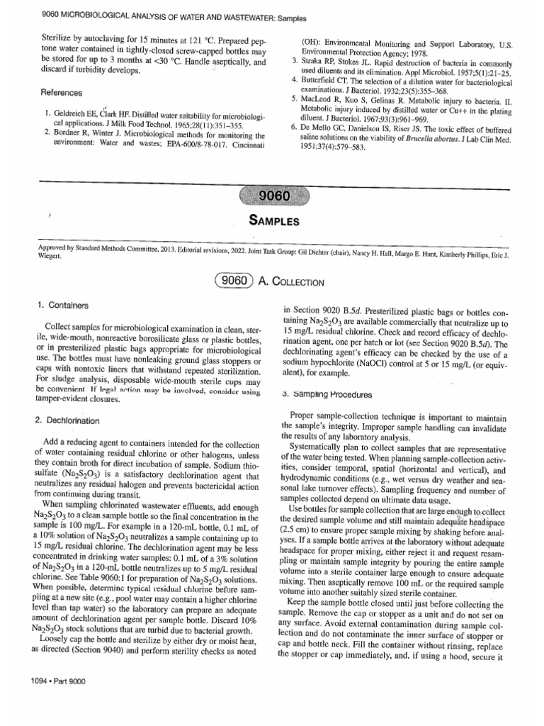 9060 Standard Methods | PDF