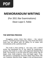 Memorandum Writing Edit