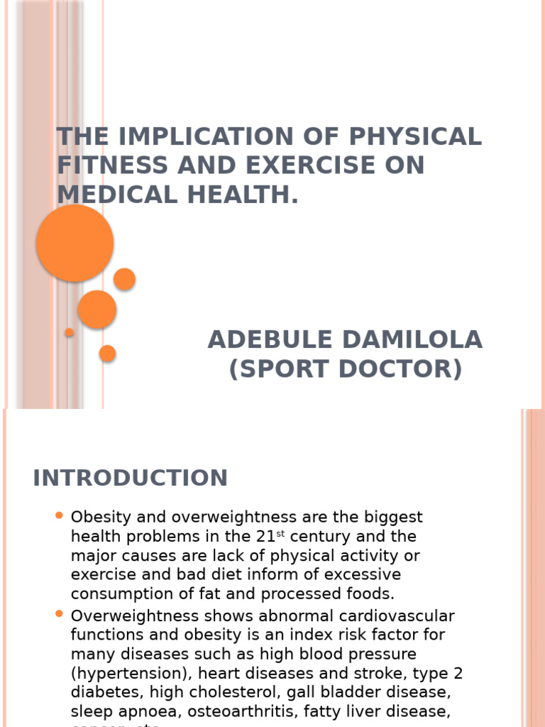 The Implication of Physical Fitness and Exercise On | PDF