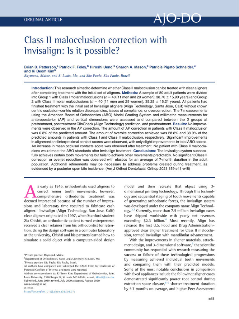 CLASE II CON INVISALIGN | PDF