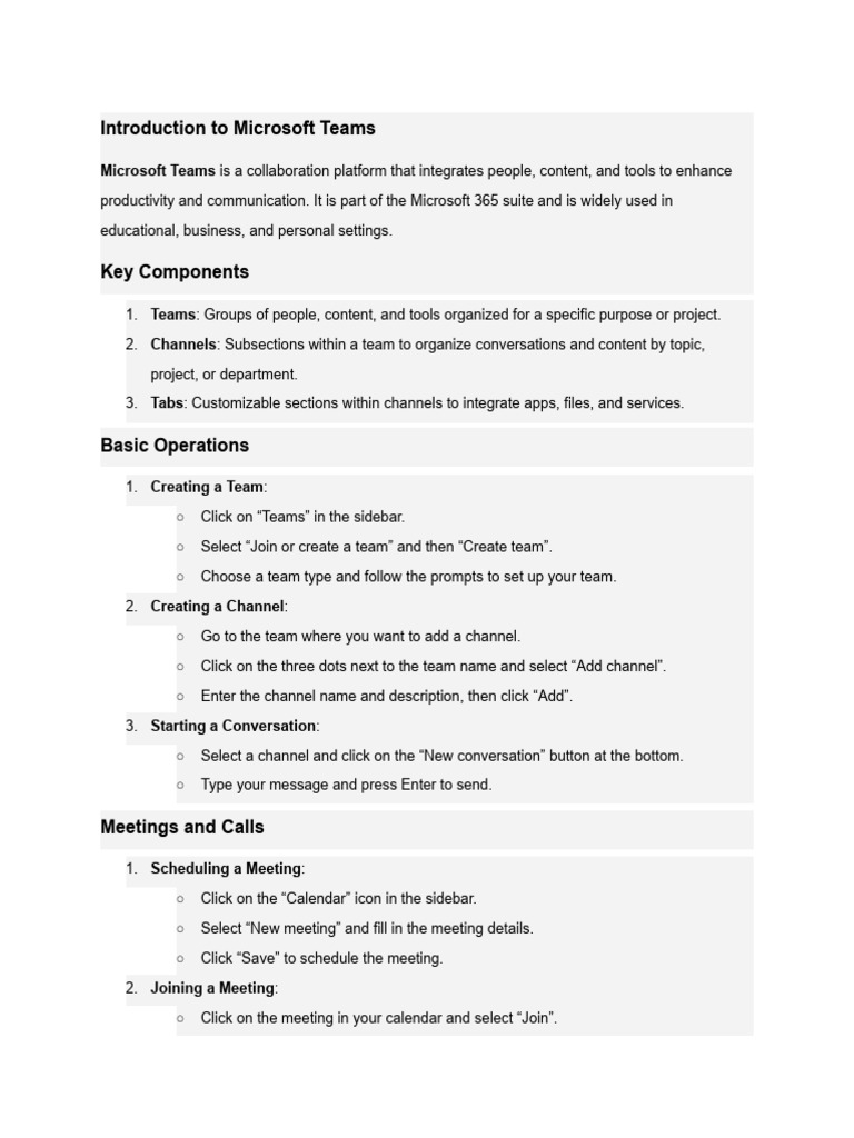 Microsoft Teams: A User's Guide | PDF | Icon (Computing) | Application ...