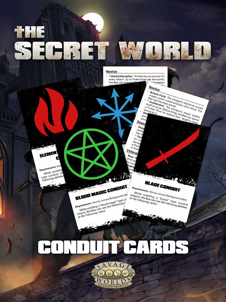 Savage Worlds - The Secret World Conduit Cards (v4) - Yz8FG9 | PDF ...