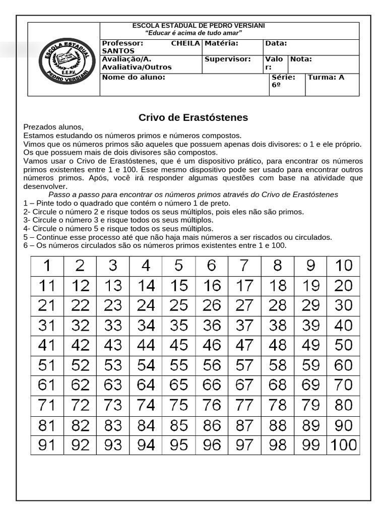 Números Primos e Compostos | PDF