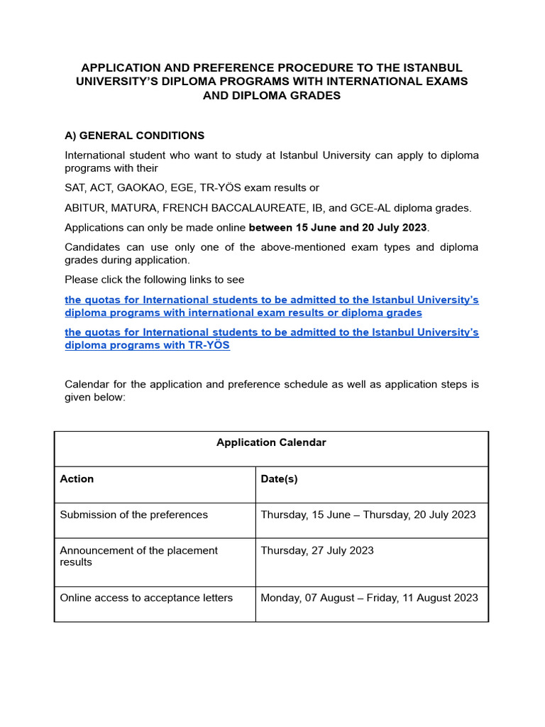 Istanbul University Diploma Application Guide | PDF | University And ...