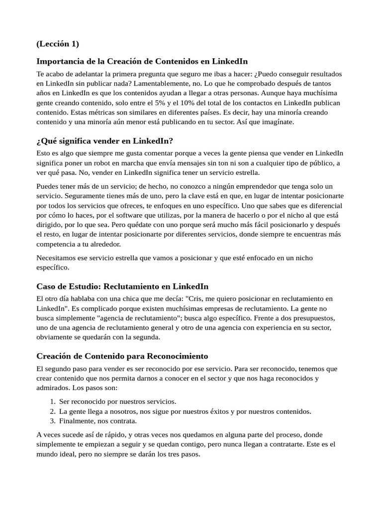 Módulo 3 Contenido LinkedIn | PDF