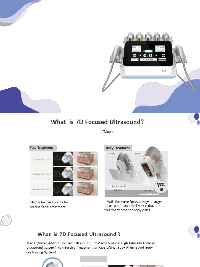 7D Focused Ultrasound英文 操作说明书 | PDF