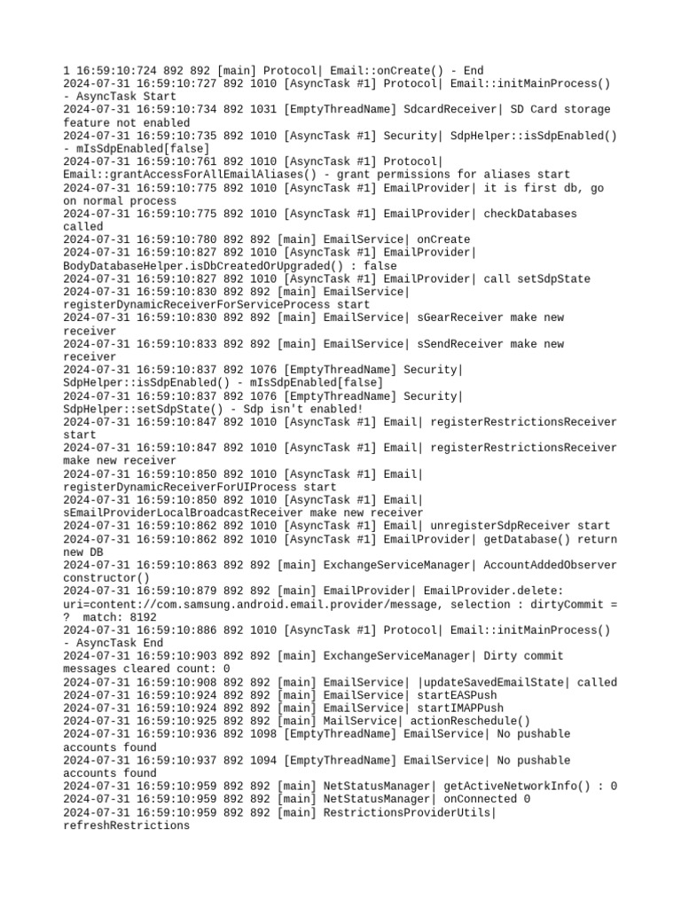 Email Log | PDF