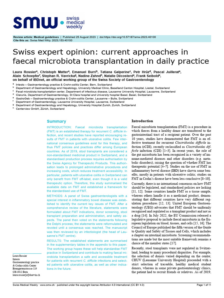 Article Microbiote Fécal | PDF