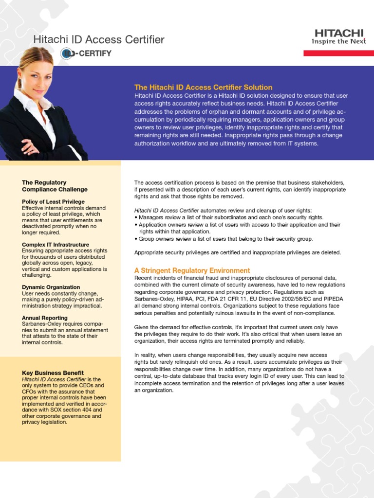 Hitachi Id Access Certifier | PDF | Ibm Notes | Computing