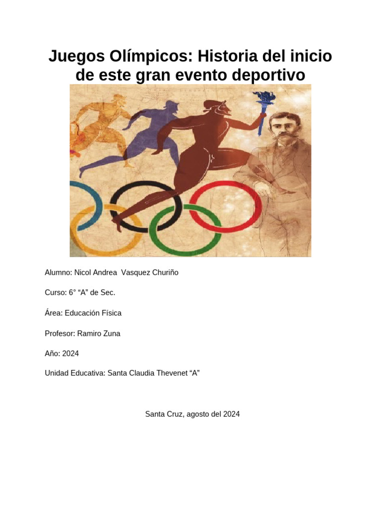 Historia y Curiosidades de Los Juegos Olímpico | PDF