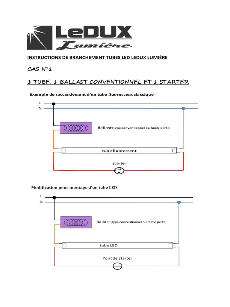 Instructions de Montage Tubes LED | PDF