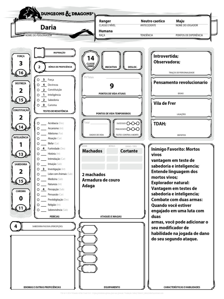 Daria (Ficha) . | PDF