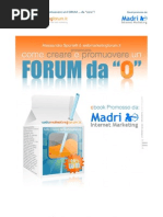 Download Come Creare e Promuovere Un Forum Da Zero Ver1 by vale75 SN7678924 doc pdf