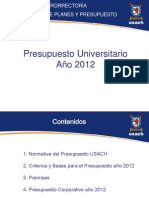 Presentacion Presupuesto Universitario 2012 Final