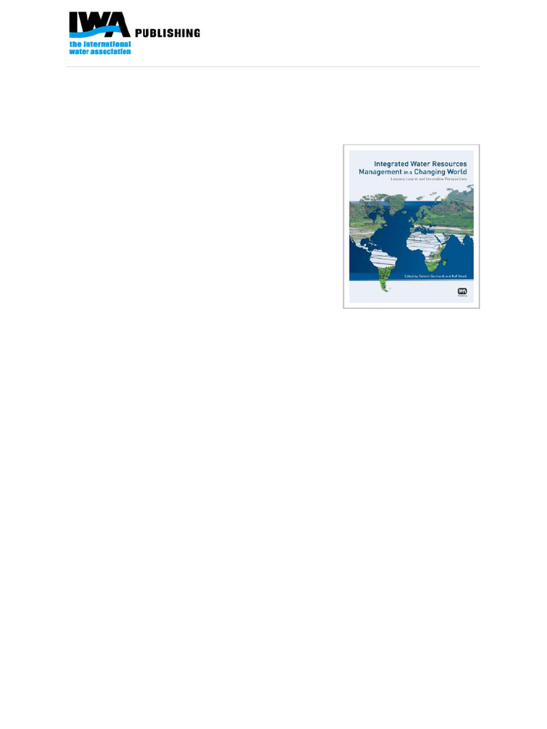 IWA Publishing - Integrated Water Resources Management in A Changing ...
