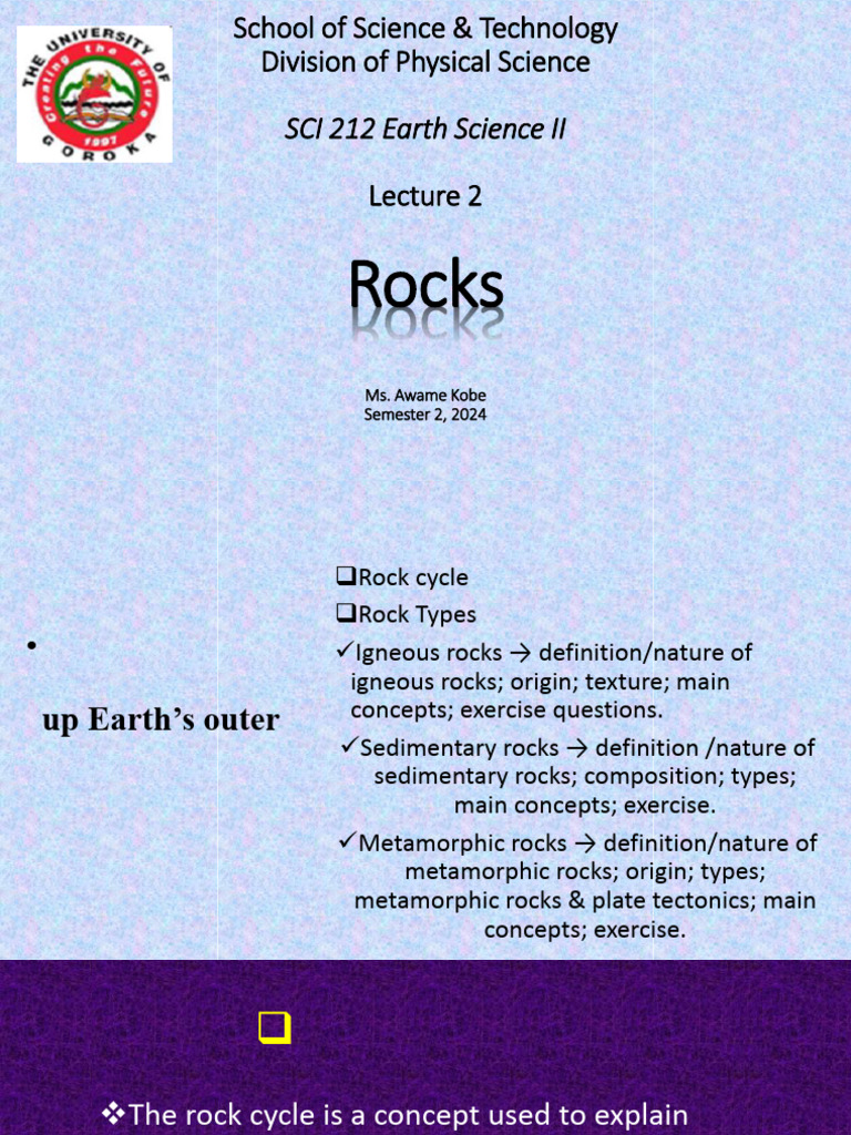 Lecture 2 rocks 2024 pdf