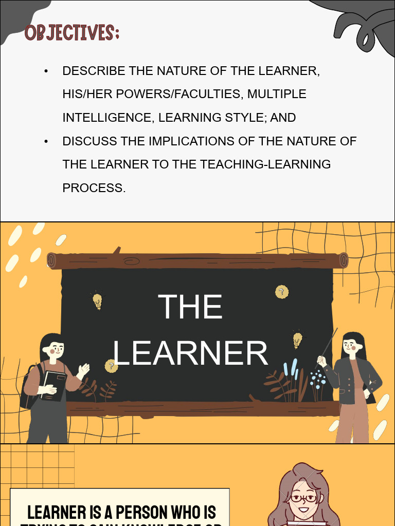 Lesson 3 Elements Of Learning The Learner Pdf
