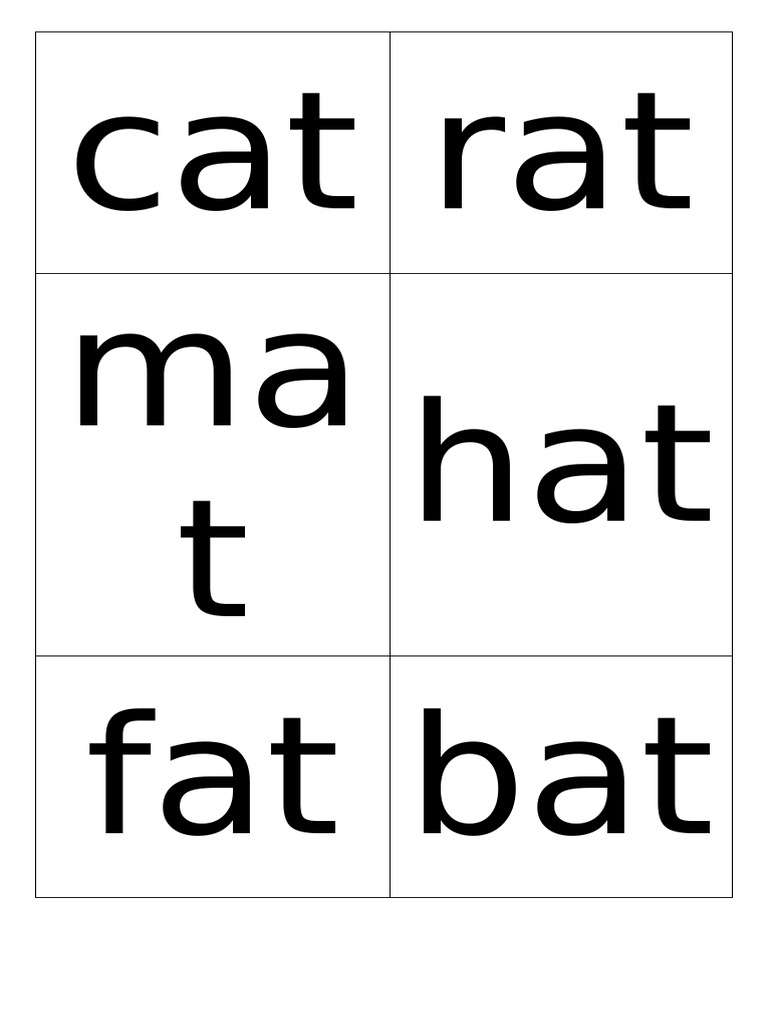 Cat Rat Ma T Hat Fat Bat PDF