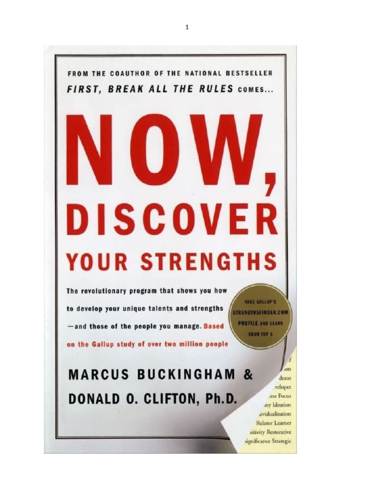 Picture of NOW DISCOVER YOUR STRENGTH | PDF