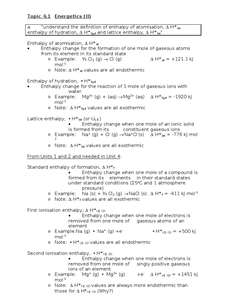 Unit 4 Revision Notes | PDF | Chemical Equilibrium | Isomer