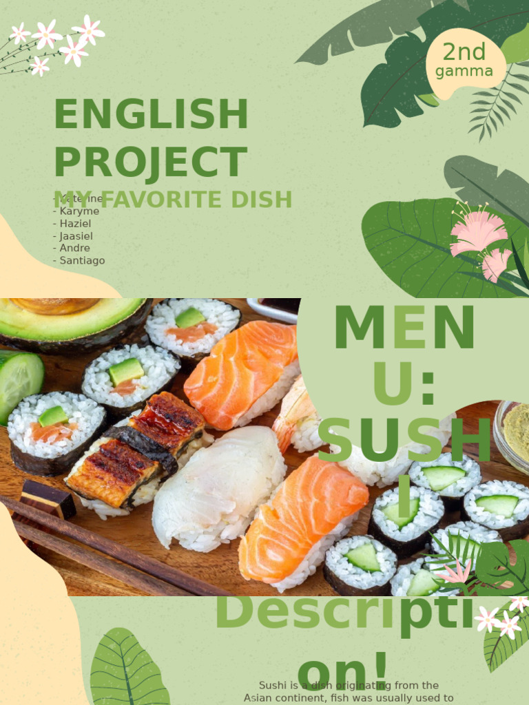 English Project My Favorite Dish | PDF