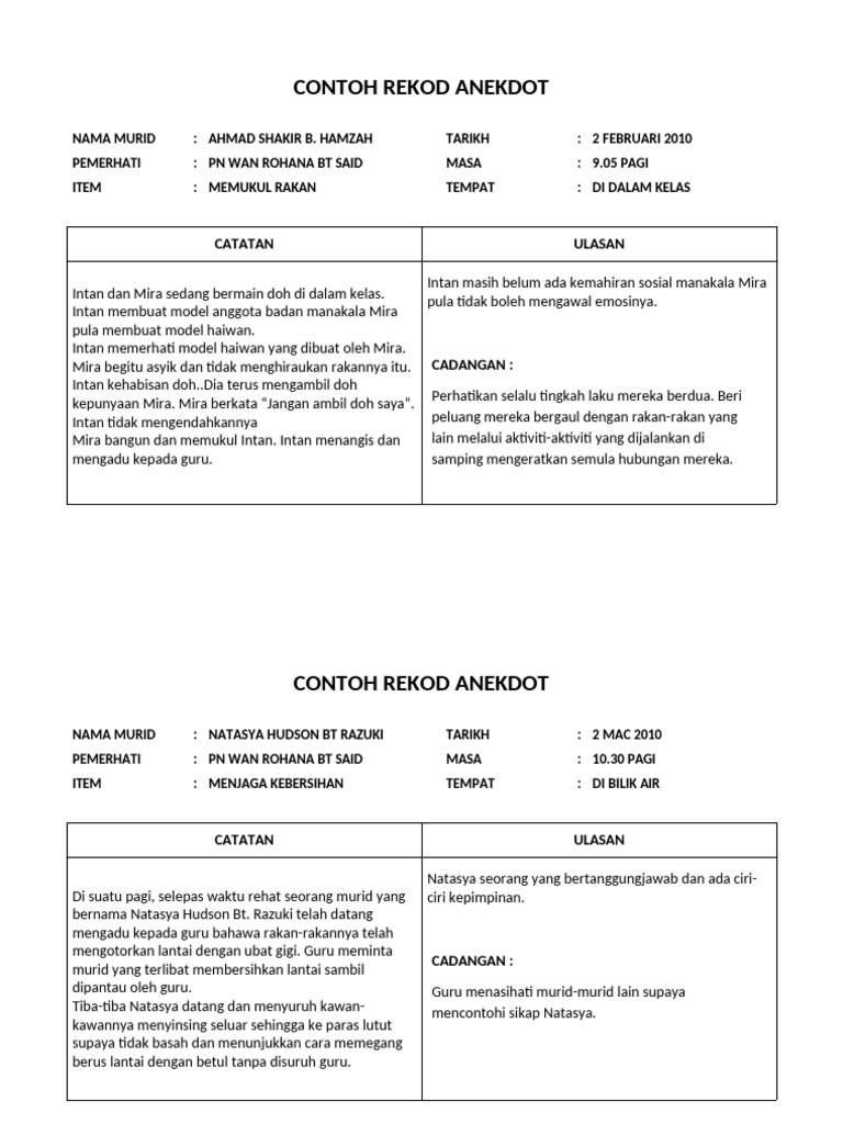 rekod-anekdot | PDF