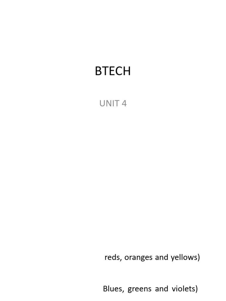BTECH Unit 4 PDF | PDF