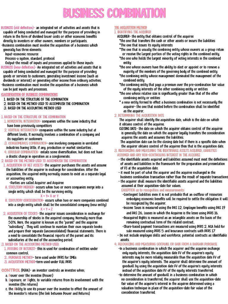 Business Combination | PDF