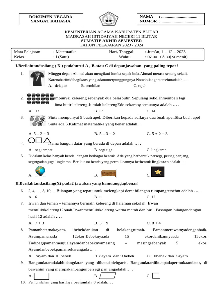 Soal Matematika V | PDF