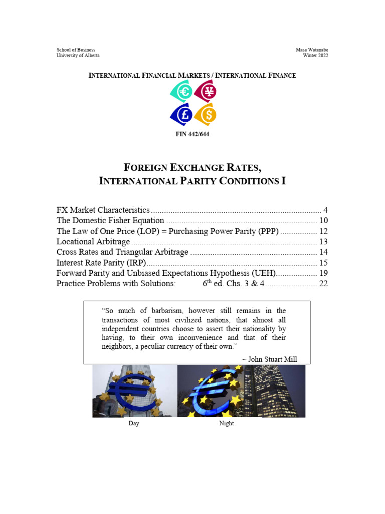 0 FX Rates Intl Parity Conds I | PDF