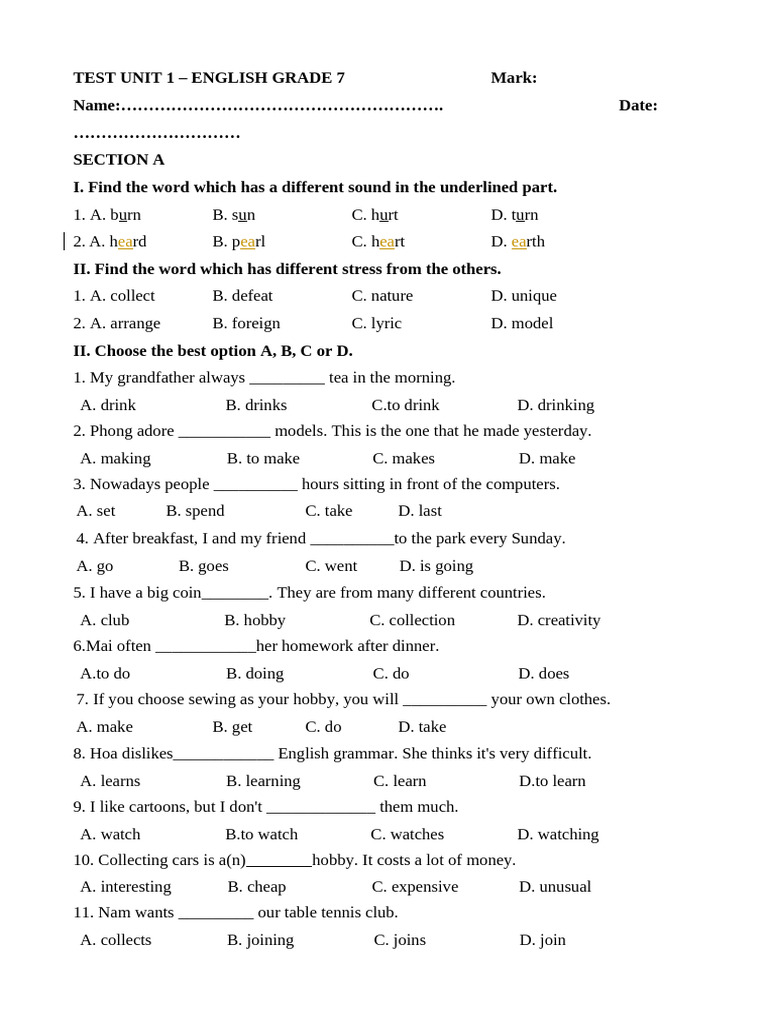 Test U1 | PDF