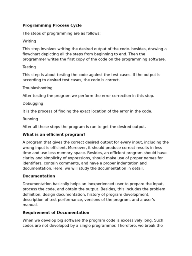Programming Process Cycle | PDF