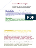 Fianacial Satatement Analysis