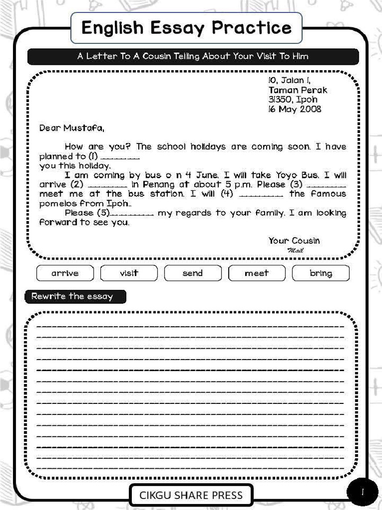 Writing Exercise Year 4 | PDF