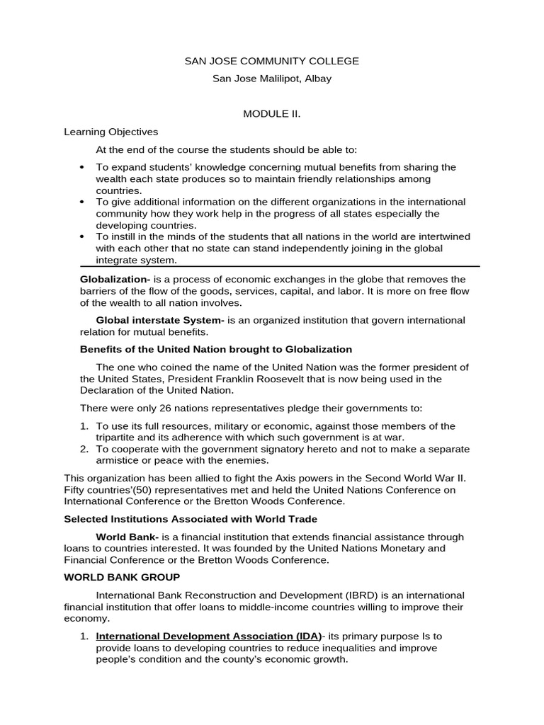 MODULE | PDF | International Monetary Fund | Politics