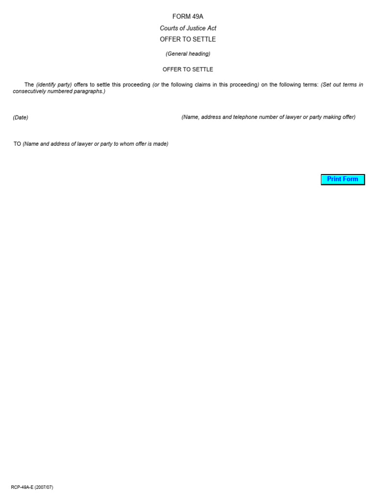 Offer To Settle | PDF