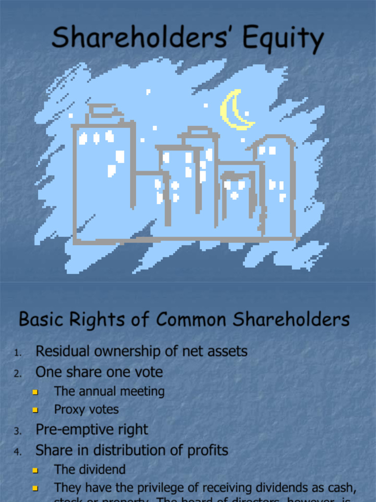 Module 12 Shareholders Equity Pdf