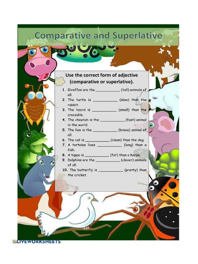 COMPARATIVE AND SUPERLATIVE ADJ PDF visual data 5