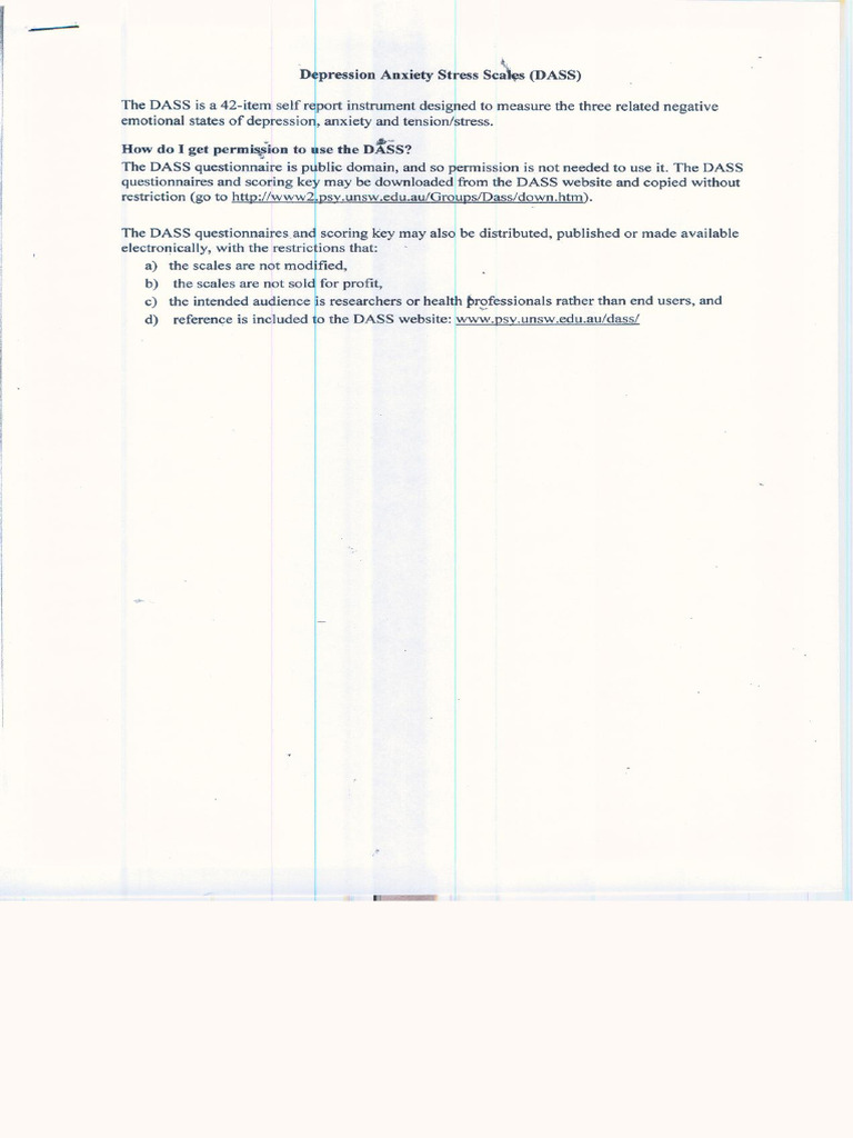 Orginal DASS | PDF