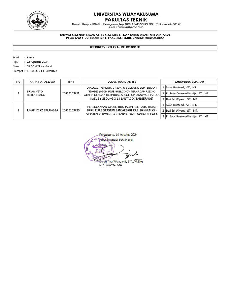 Semhas Periode IV Kelas A Kelompok III | PDF