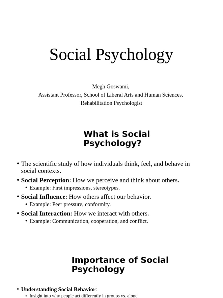 Social Psychology | PDF